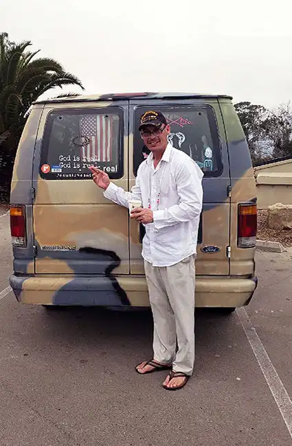 Putting God first David Haave meets fellow veterans Ventura CA USA -- David Haave